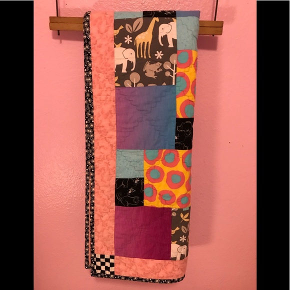 Hand Crafted Other - Baby Quilt African animals handcrafted